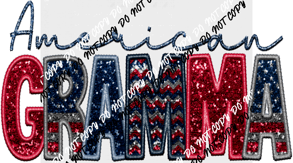 American Female Family Titles - DTF Transfer (See Title Options) - We Print U Press DTF Transfers