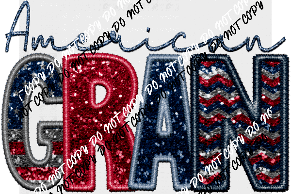 American Female Family Titles - DTF Transfer (See Title Options) - We Print U Press DTF Transfers