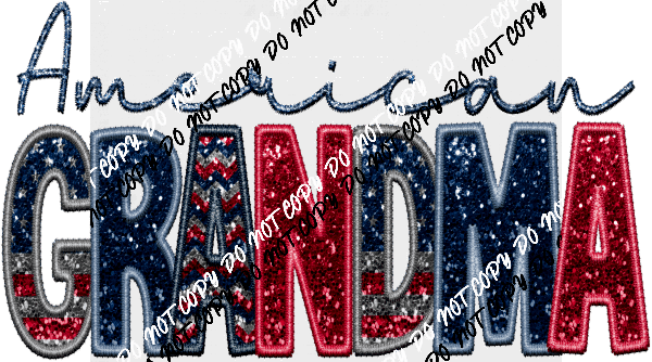 American Female Family Titles - DTF Transfer (See Title Options) - We Print U Press DTF Transfers