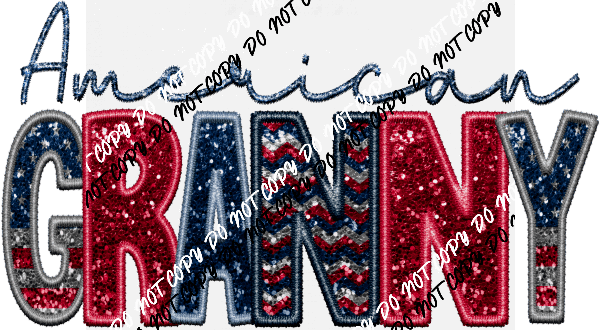 American Female Family Titles - DTF Transfer (See Title Options) - We Print U Press DTF Transfers