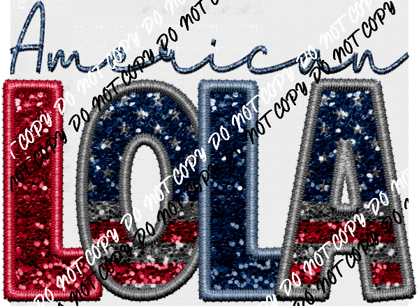 American Female Family Titles - DTF Transfer (See Title Options) - We Print U Press DTF Transfers