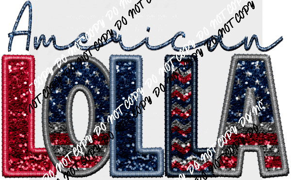 American Female Family Titles - DTF Transfer (See Title Options) - We Print U Press DTF Transfers