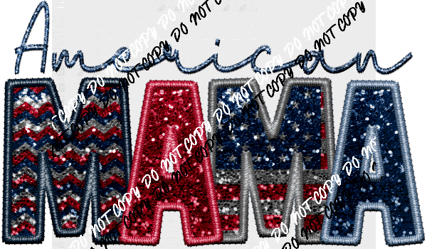 American Female Family Titles - DTF Transfer (See Title Options) - We Print U Press DTF Transfers