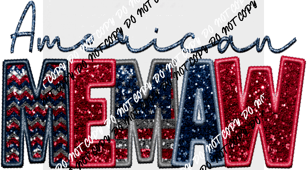 American Female Family Titles - DTF Transfer (See Title Options) - We Print U Press DTF Transfers