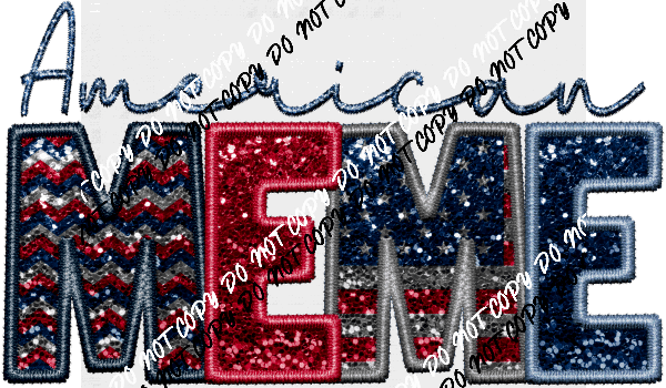 American Female Family Titles - DTF Transfer (See Title Options) - We Print U Press DTF Transfers