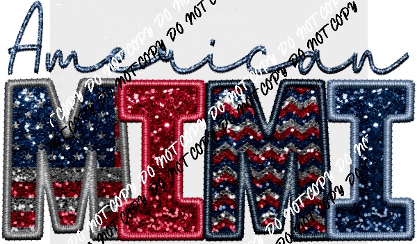 American Female Family Titles - DTF Transfer (See Title Options) - We Print U Press DTF Transfers