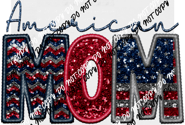 American Female Family Titles - DTF Transfer (See Title Options) - We Print U Press DTF Transfers