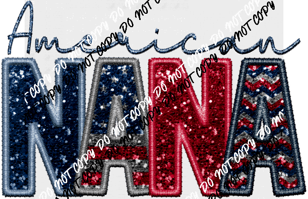 American Female Family Titles - DTF Transfer (See Title Options) - We Print U Press DTF Transfers