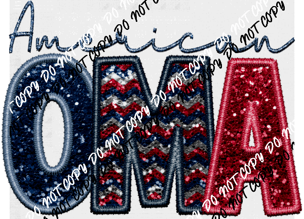 American Female Family Titles - DTF Transfer (See Title Options) - We Print U Press DTF Transfers