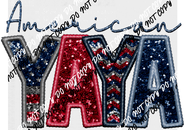 American Female Family Titles - DTF Transfer (See Title Options) - We Print U Press DTF Transfers