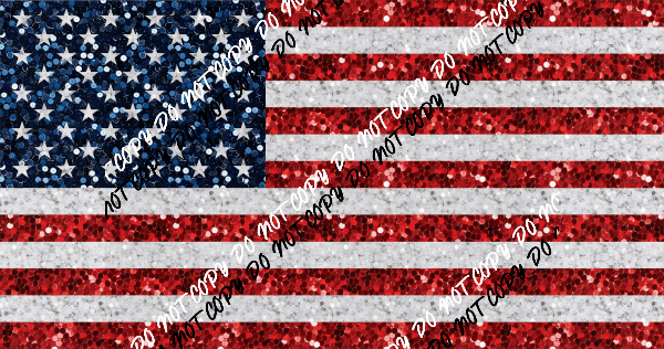 American Flag faux sequin DTF Transfer - We Print U Press DTF Transfers