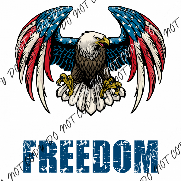 American Freedom Eagle Distressed Dtf Transfer