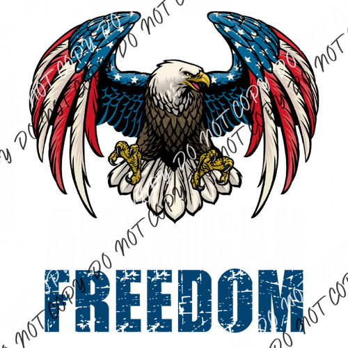 American Freedom Eagle Distressed Dtf Transfer