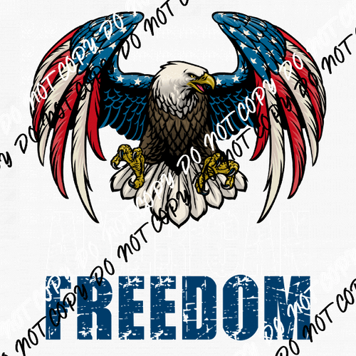 American Freedom Eagle Distressed DTF Transfer - We Print U Press DTF Transfers