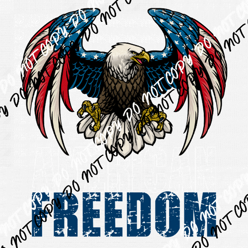 American Freedom Eagle Distressed DTF Transfer - We Print U Press DTF Transfers