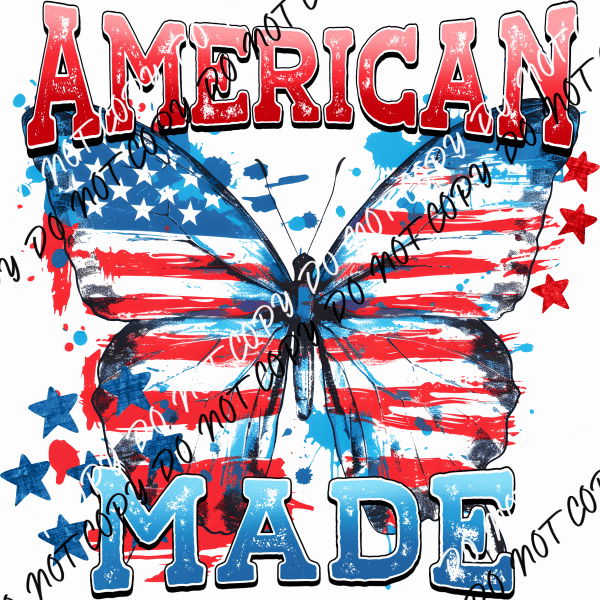 American Made Butterfly DTF Transfer - We Print U Press DTF Transfers