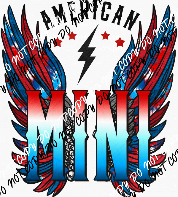 American Mini Wings DTF Transfer - We Print U Press DTF Transfers