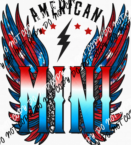 American Mini Wings DTF Transfer - We Print U Press DTF Transfers