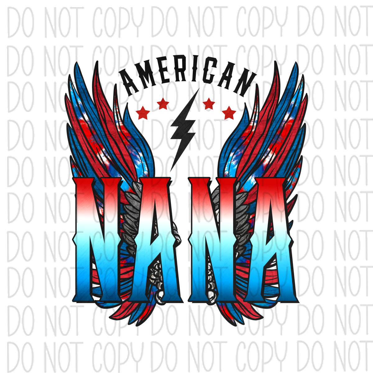 American Nana Wings Dtf Transfer