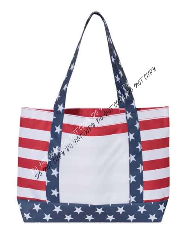 Americana Beach Tote - We Print U Press DTF Transfers