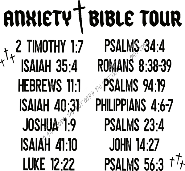 Anxiety Bible Tour DTF Transfer RTP DTF Transfers