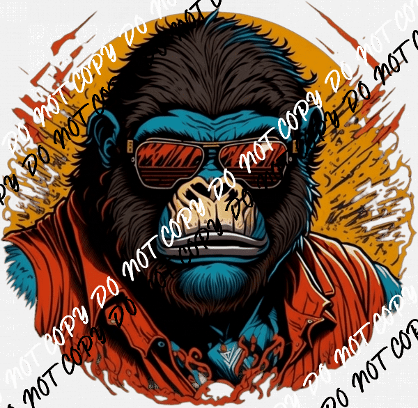 Ape with Sunglasses DTF Transfer - We Print U Press DTF Transfers