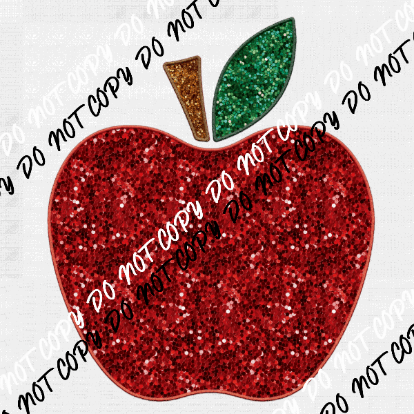 Apple faux sequin DTF Transfer - We Print U Press DTF Transfers