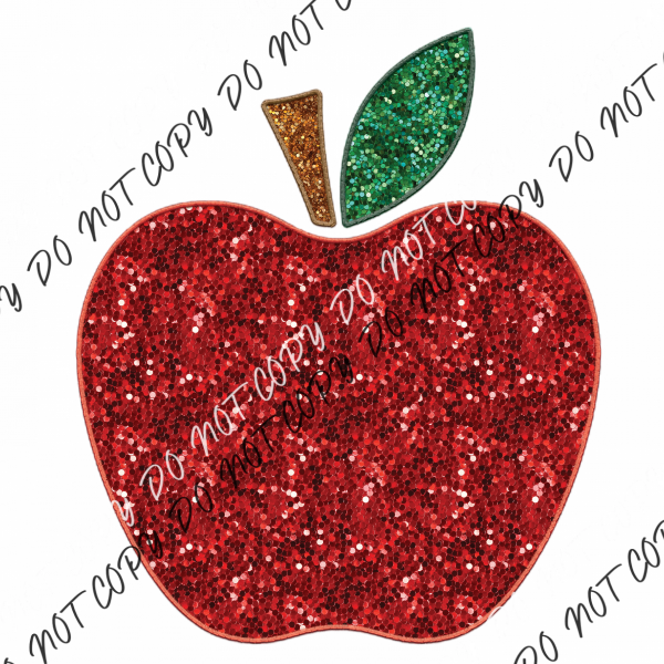 Apple Faux Sequins Dtf Transfer Transfers