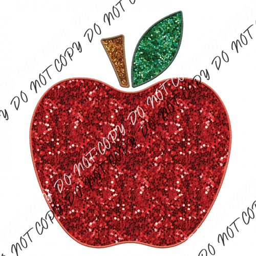 Apple Faux Sequins Dtf Transfer Transfers