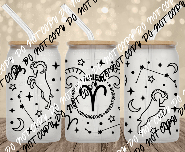 Aries UV Transfer for 16 oz Glass Can - We Print U Press DTF Transfers