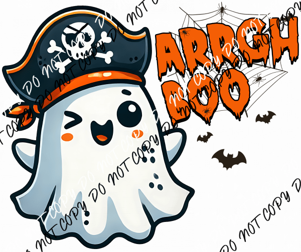 Arrgh Boo Pirate Ghost DTF Transfer - We Print U Press DTF Transfers