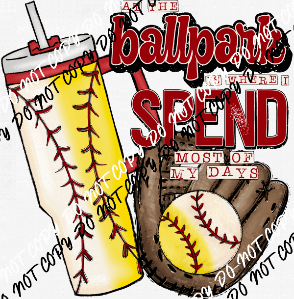 At the Ballpark Both DTF Transfer - Choose Your Sport - We Print U Press DTF Transfers