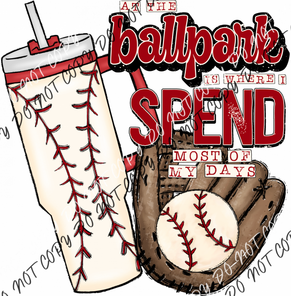 At The Ballpark (Choose Your Sport) Dtf Transfer Pocket Size 3”X3” / Baseball Rtp Transfers