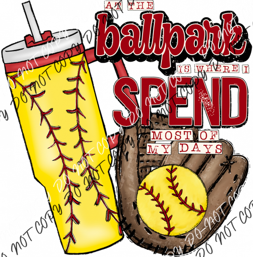 At The Ballpark (Choose Your Sport) Dtf Transfer Pocket Size 3”X3” / Softball Rtp Transfers