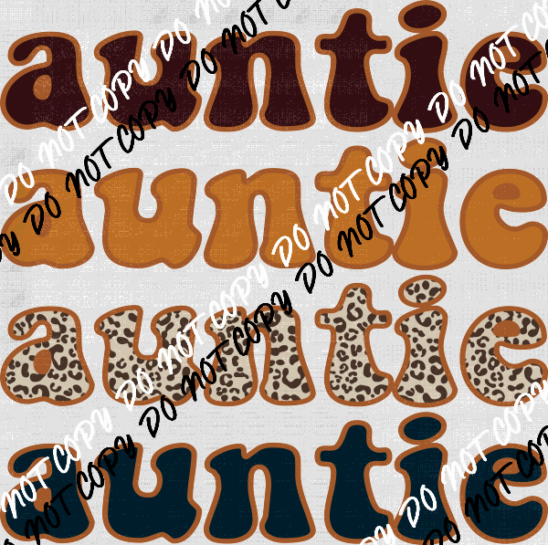 Auntie Leopard DTF Transfer - We Print U Press DTF Transfers