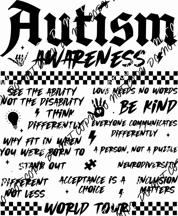 Autism World Tour DTF Transfer - We Print U Press DTF Transfers