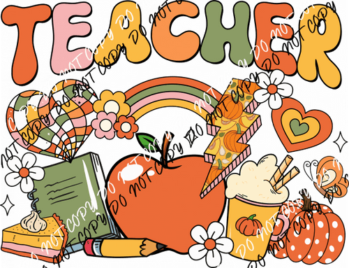 Autumn Apples and A+ Vibes DTF Transfer - We Print U Press DTF Transfers