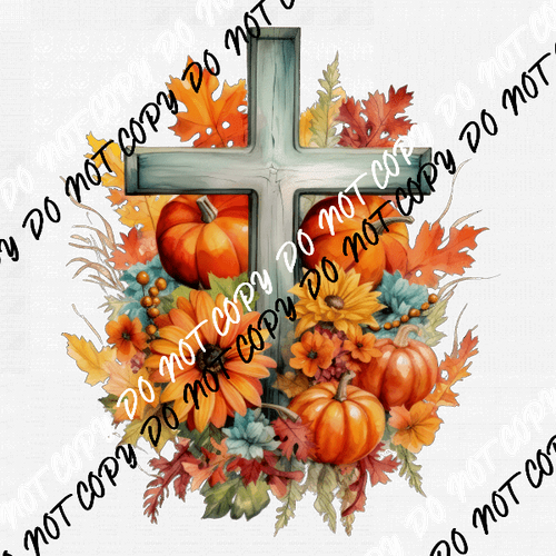 Autumn Cross Watercolor DTF Transfer - We Print U Press DTF Transfers