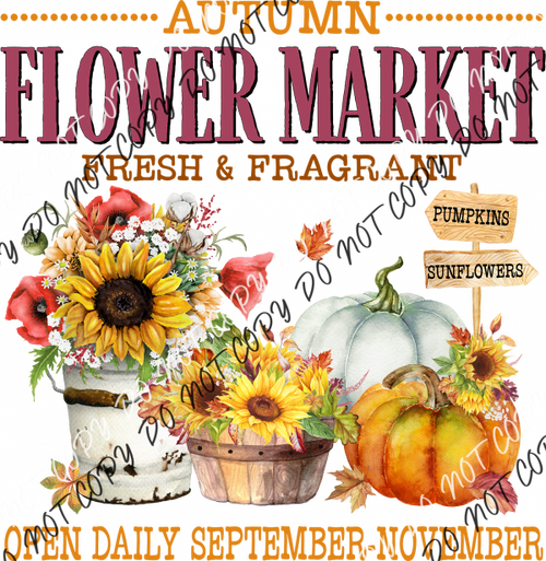 Autumn Flower Market Dtf Transfer