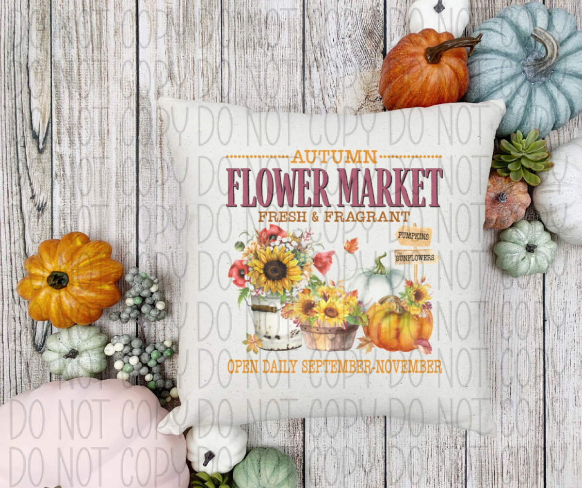 Autumn Flower Market Dtf Transfer