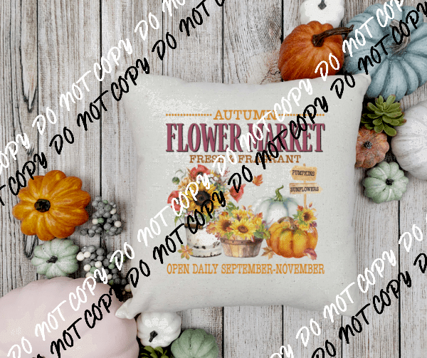 Autumn Flower Market DTF Transfer - We Print U Press DTF Transfers