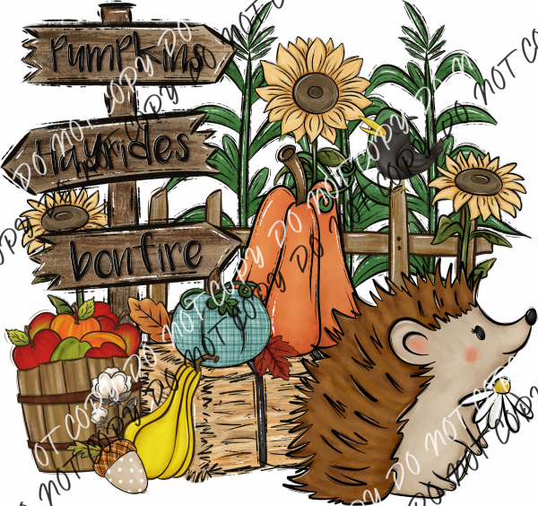 Autumn Hedgehog Dtf Transfer Rtp Transfers