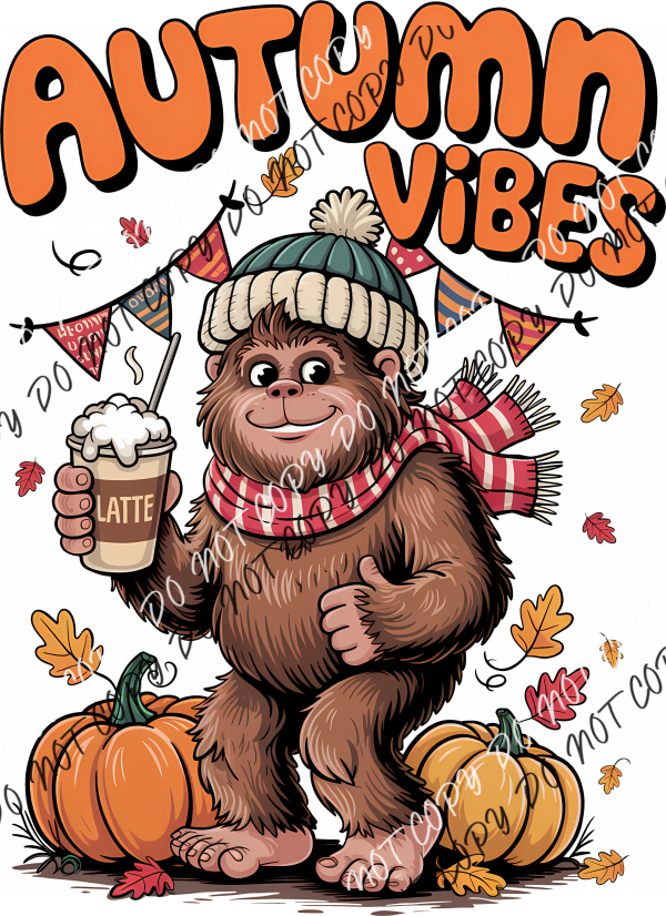 Autumn Vibes Bigfoot DTF Transfer RTP DTF Transfers