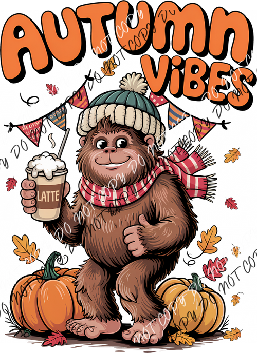 Autumn Vibes Bigfoot DTF Transfer RTP DTF Transfers