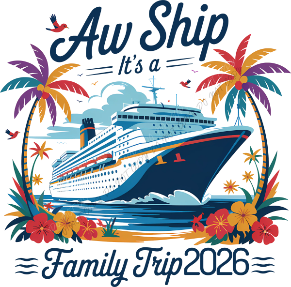 Aw Ship It’s a Family Trip 2026 DTF Transfer - RTP DTF Transfer