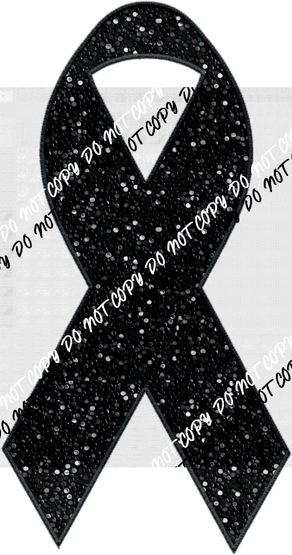 Awareness Ribbon faux sequin and faux embroidery DTF Transfer (See Color Options) - We Print U Press DTF Transfers