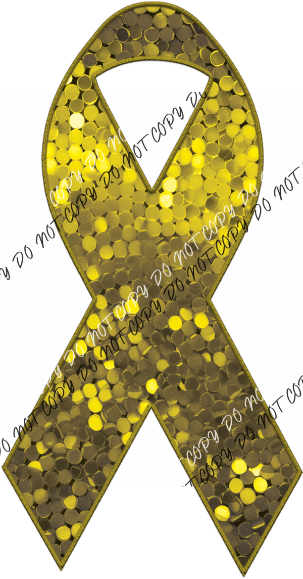 Awareness Ribbon Faux Sequins Dtf Transfer (See Color Options) Transfers