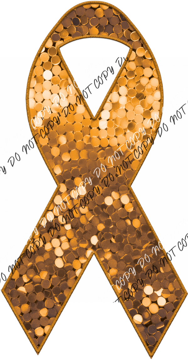 Awareness Ribbon Faux Sequins Dtf Transfer (See Color Options) Transfers