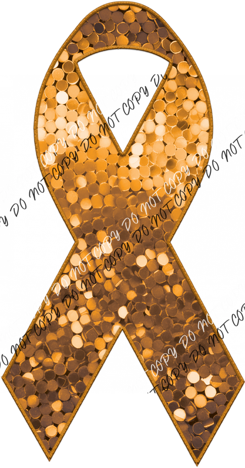 Awareness Ribbon Faux Sequins Dtf Transfer (See Color Options) Transfers