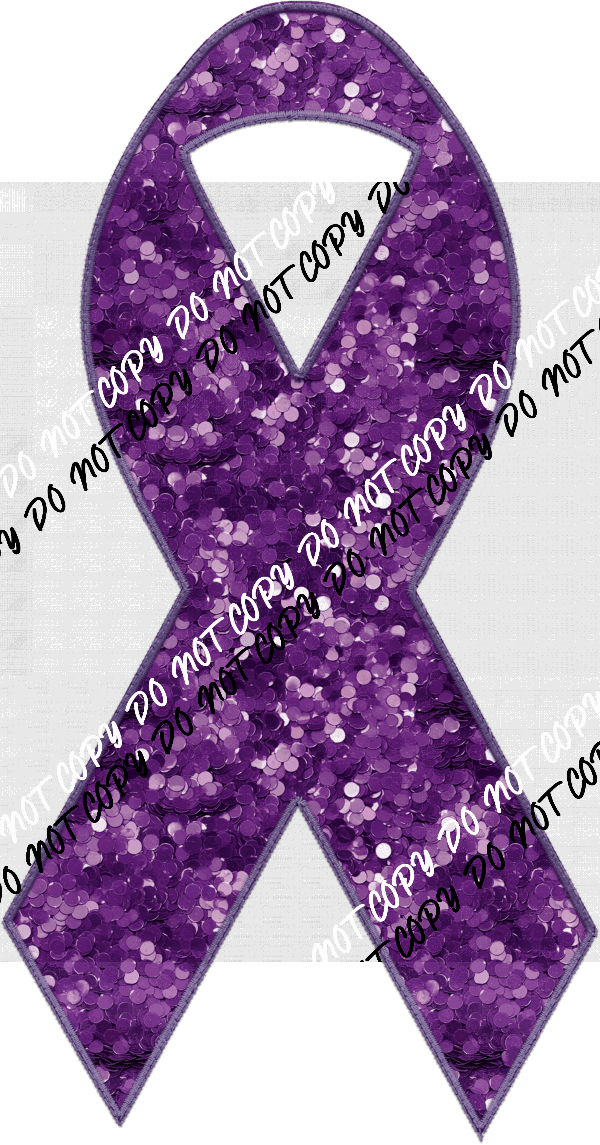 Awareness Ribbon faux sequin and faux embroidery DTF Transfer (See Color Options) - We Print U Press DTF Transfers
